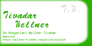 tivadar wellner business card